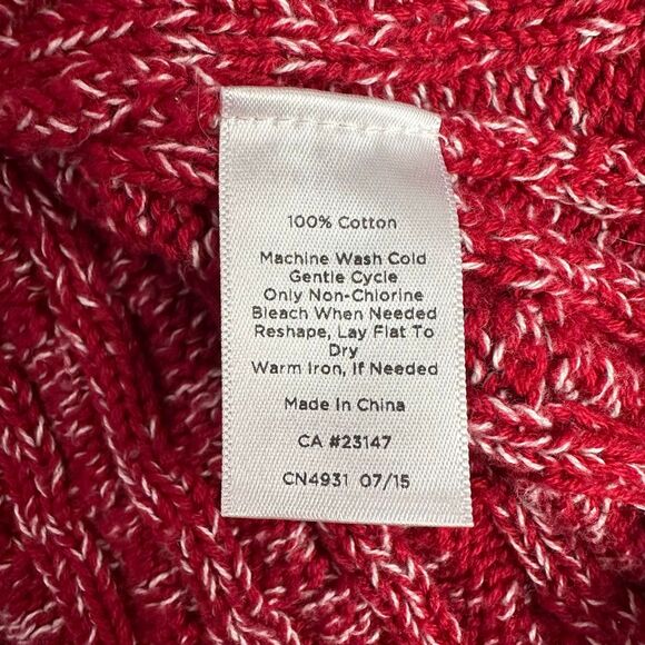 Talbots XL Red Ombre Colorblock Sweater Cotton Pullover - Picture 5 of 5